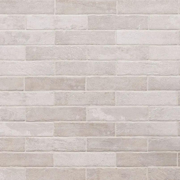 Brickstone Ivory Porcelain Tile 2x10 Matte Brick Mosaics