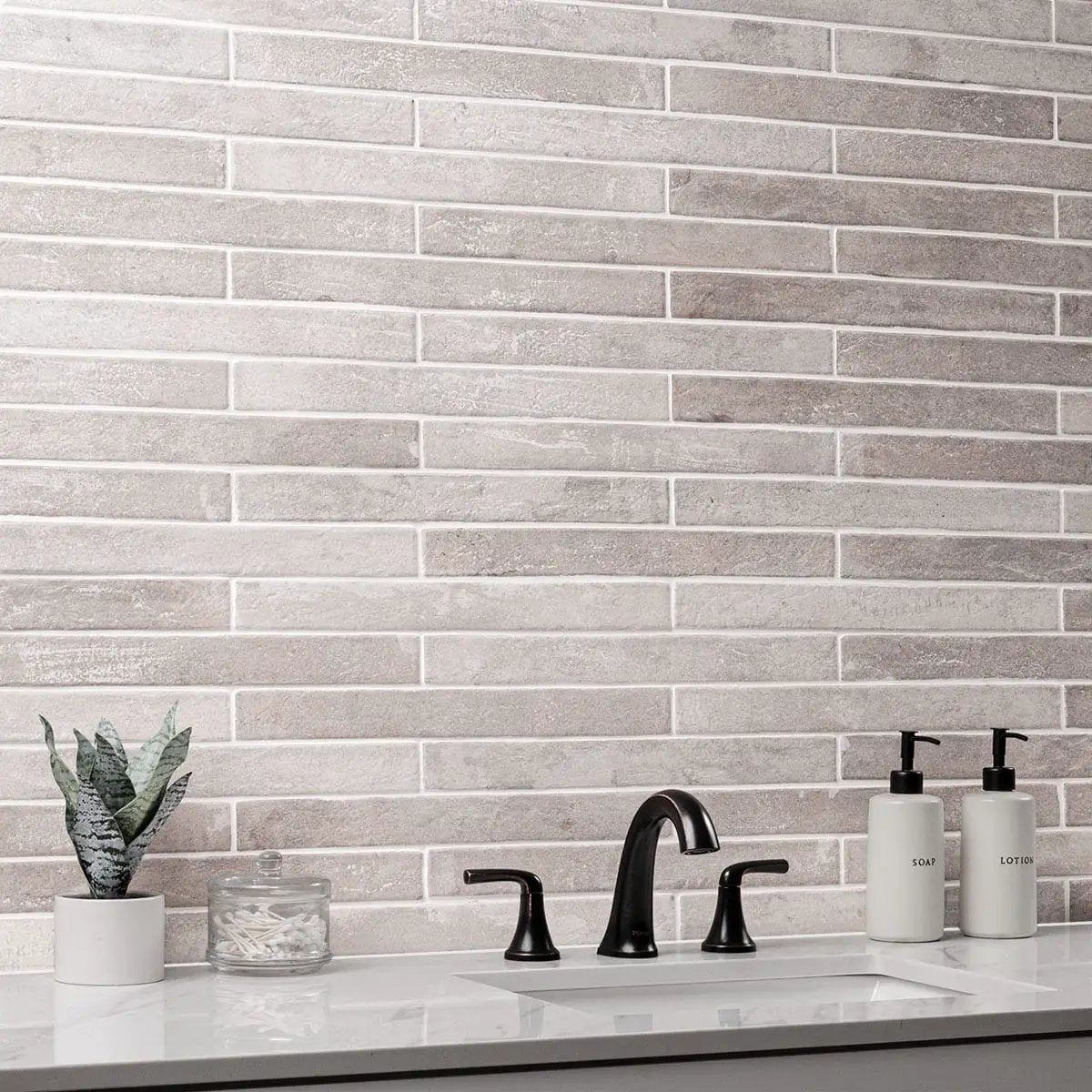 Brickstone Ivory Porcelain Tile 2x10 Matte Brick Mosaics 5x10 by MSI Surfaces