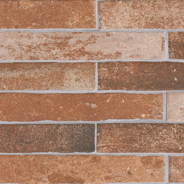 Brickstone Red Porcelain Tile 2x10 Matte Brick Mosaics 2x18