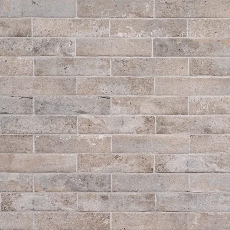 Brickstone Taupe Porcelain Tile 2x10 Matte Brick Mosaics by MSI Surfaces