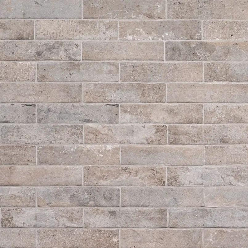 Brickstone Taupe Porcelain Tile 2x10 Matte Brick Mosaics by MSI Surfaces