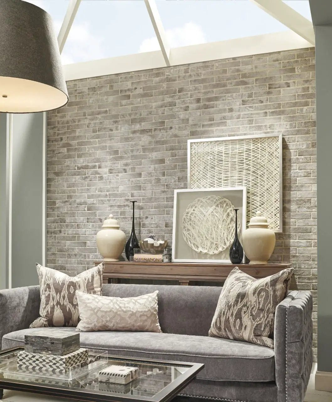 Brickstone Taupe Porcelain Tile 2x10 Matte Brick Mosaics by MSI Surfaces