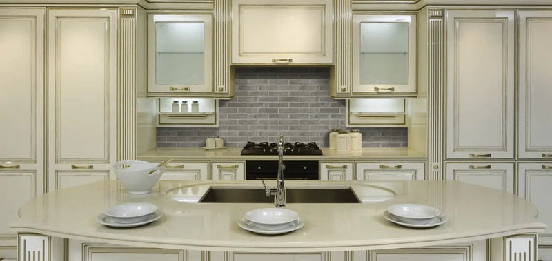 Brickstone Taupe Porcelain Tile 2x10 Matte Brick Mosaics by MSI Surfaces