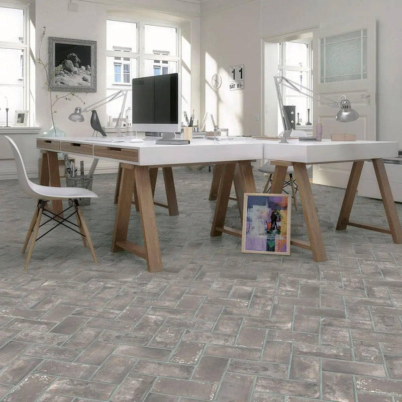 Brickstone Taupe Porcelain Tile 5x10 Matte Brick Mosaics by MSI Surfaces
