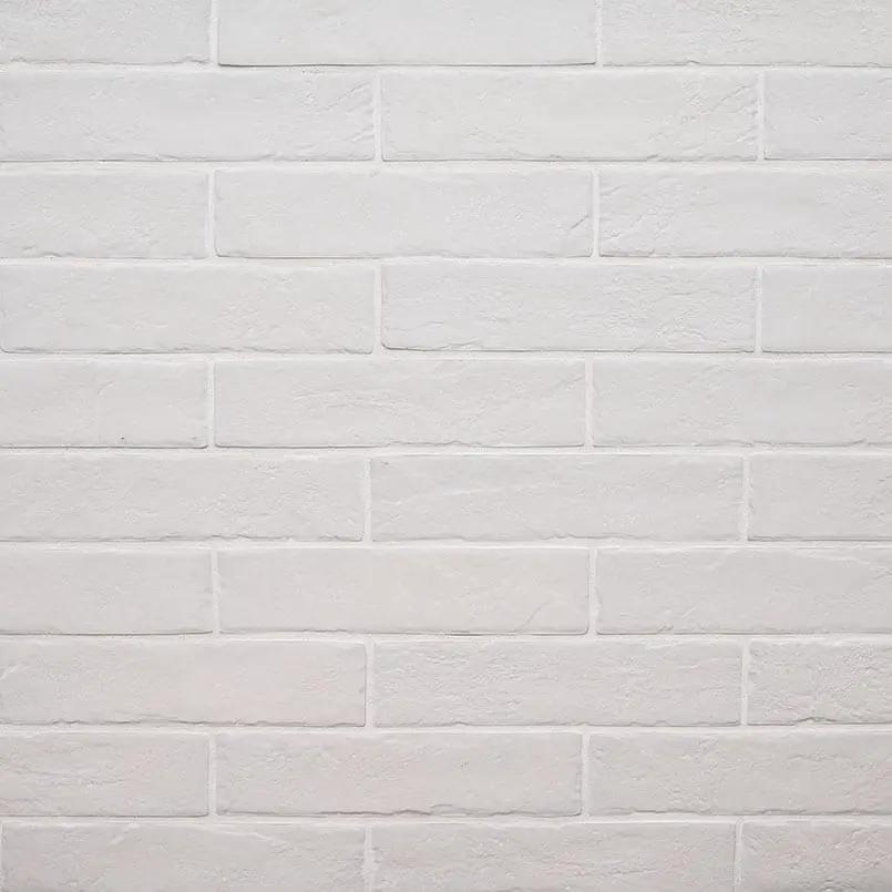 Brickstone White Porcelain Tile 2x10 Matte Brick Mosaics by MSI Surfaces
