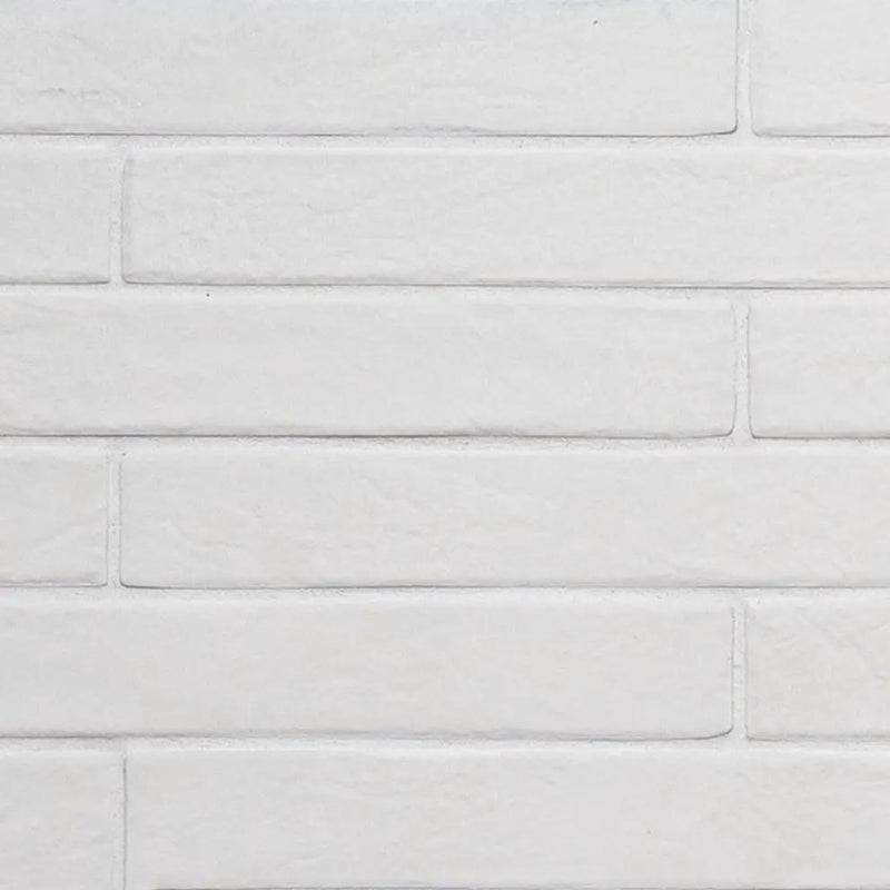 Brickstone White Brick 2x18 Matte Porcelain Mosaics by MSI Surfaces