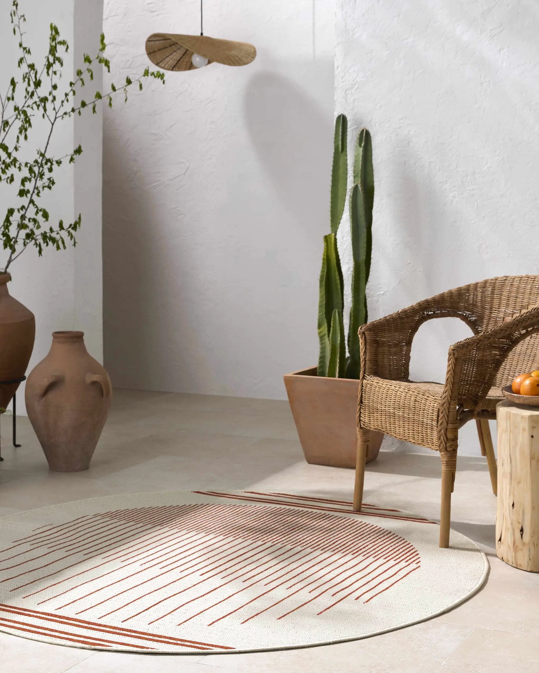 Nabil Cream Outdoor Area Rug - Clearance by Boutique Rugs
