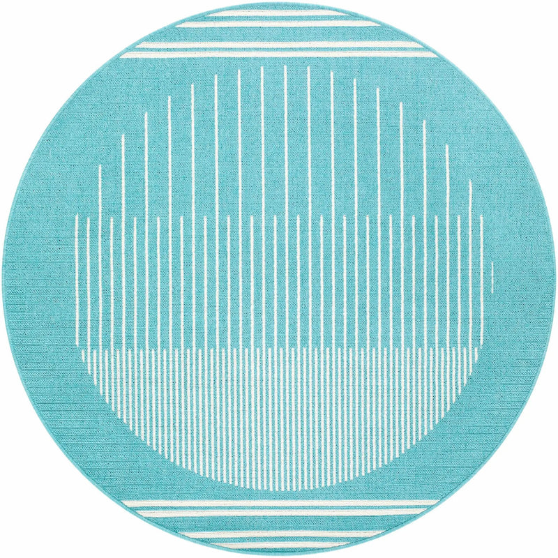 Nabil Aqua Outdoor Area Rug - Clearance by Boutique Rugs
