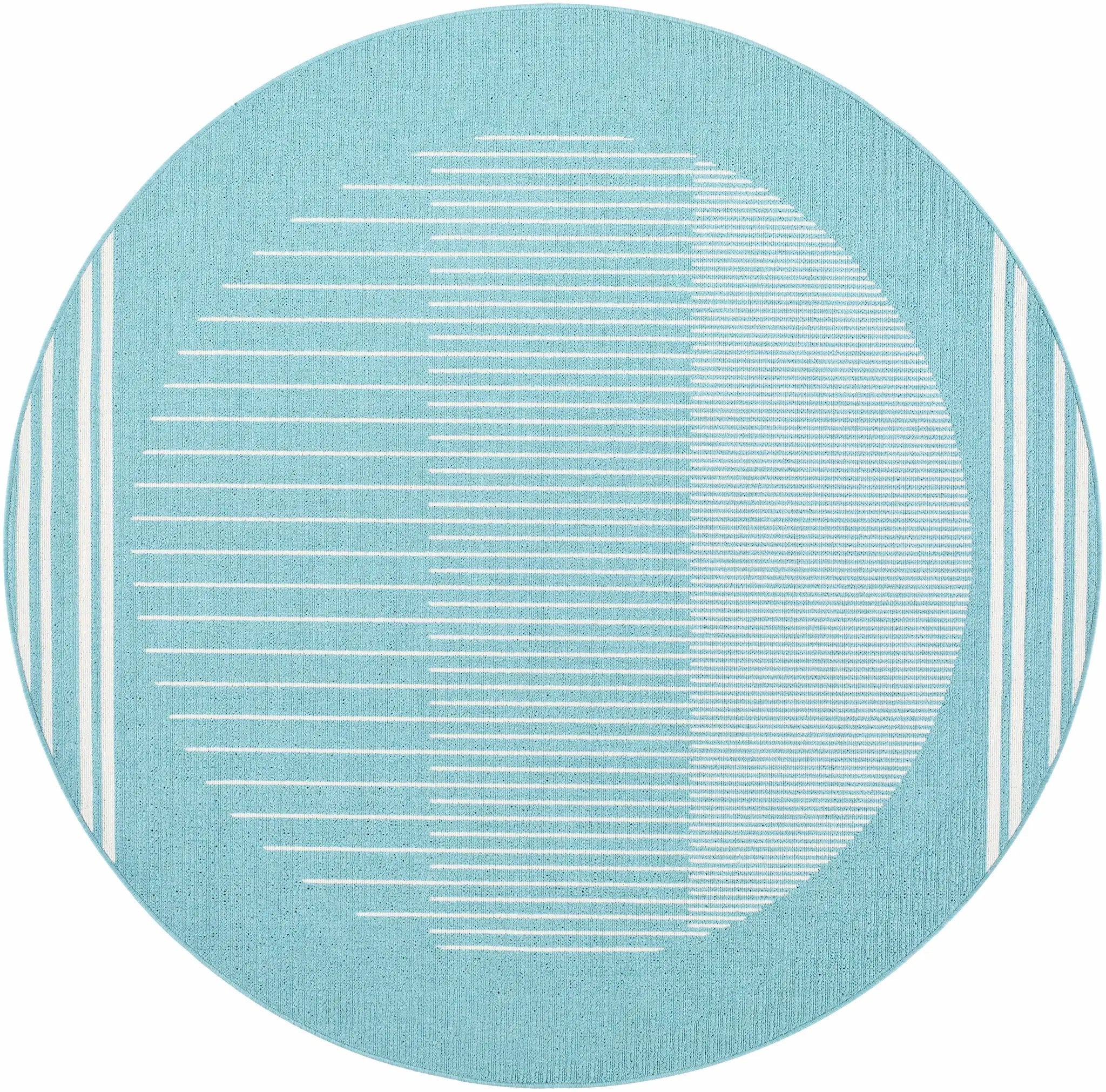 Nabil Aqua Outdoor Area Rug - Clearance by Boutique Rugs