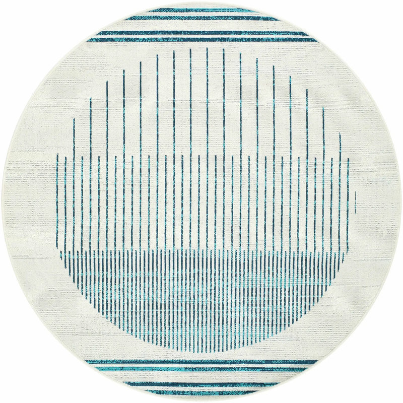 Nabil Slate Blue Outdoor Area Rug - Clearance by Boutique Rugs