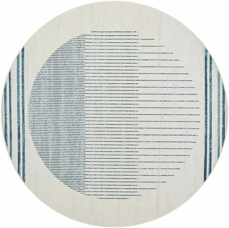 Nabil Slate Blue Outdoor Area Rug - Clearance by Boutique Rugs