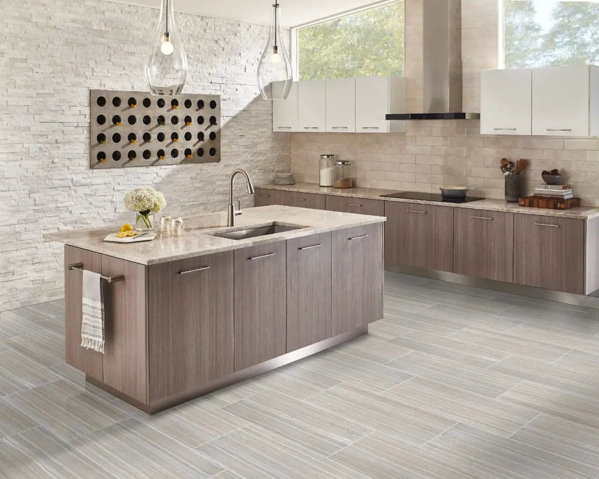 Essentials Charisma Silver Matte Limestone Look Ceramic Tiles 12x24 by MSI Surfaces