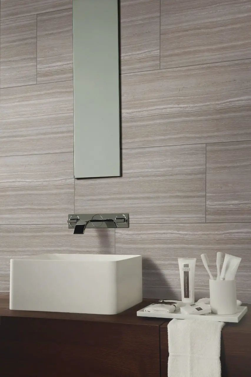 Essentials Charisma Silver Matte Limestone Look Ceramic Tiles 12x24 by MSI Surfaces