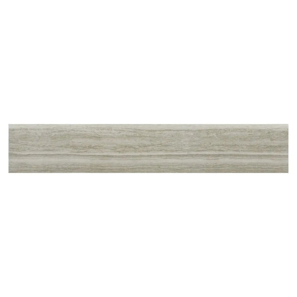 Essentials Charisma Silver Matte Bullnose Limestone Look Ceramic Moldings 3x18