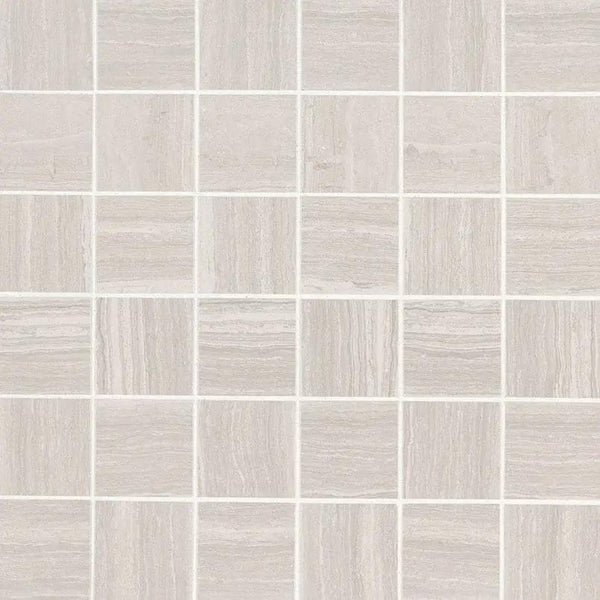 Essentials Charisma White Matte Limestone Look Ceramic Mosaics 2x2