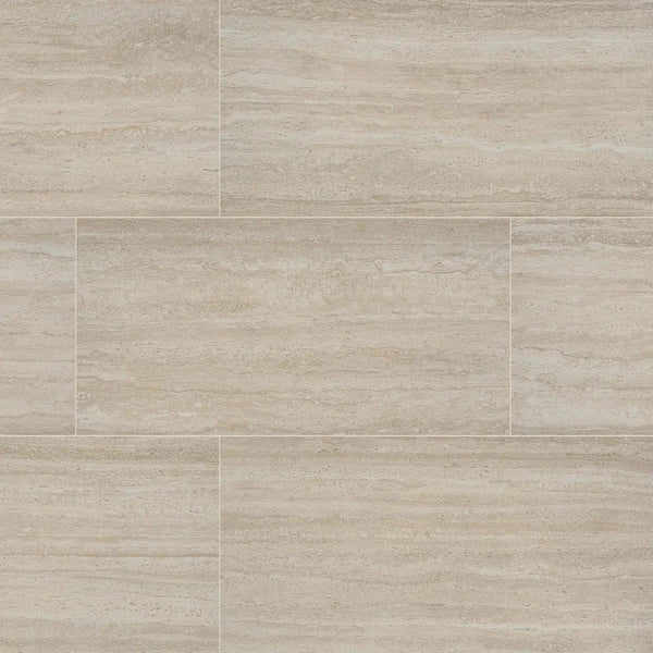 Cordova Avorio Matte Travertine Look Porcelain Tiles 24x48