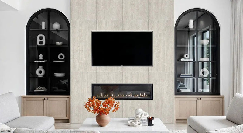 Lablanca Ridge Matte Porcelain Tiles 24x48 in a finished room