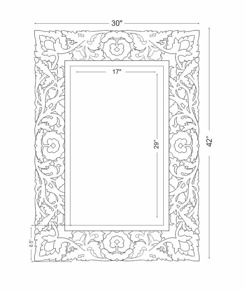 Indiana Wood Mirror by Boutique Rugs