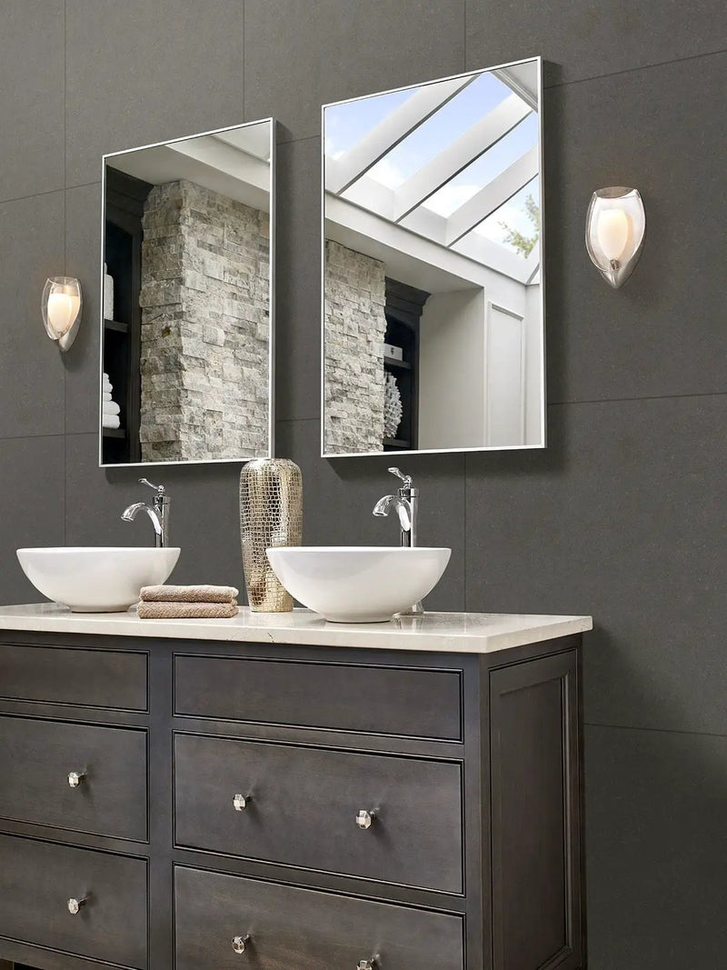 Dimensions Concrete Matte Porcelain Tiles 24x48 in a finished room