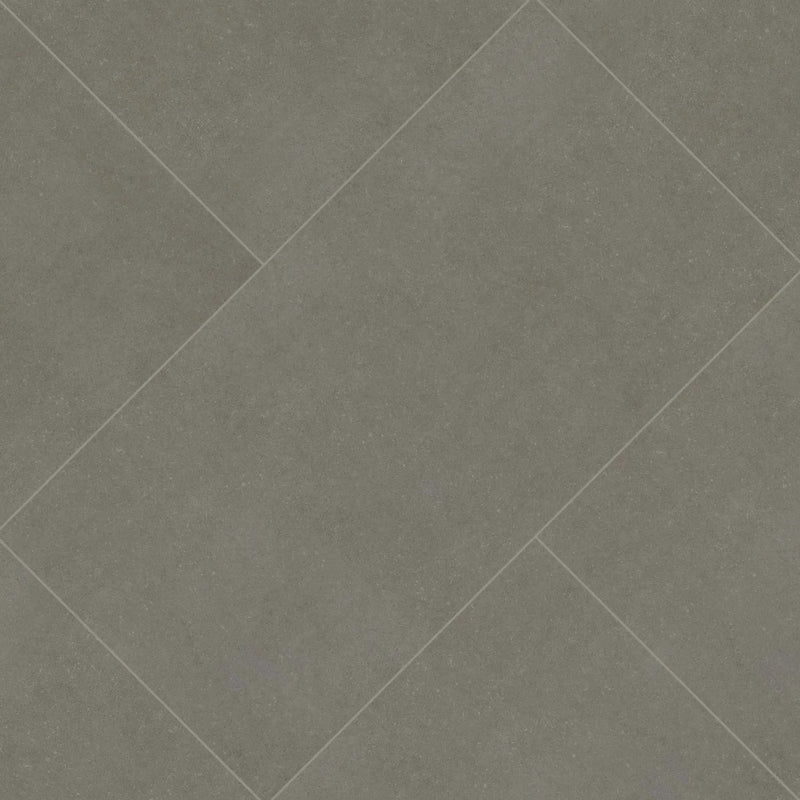Dimensions Gris Matte Porcelain Mosaics 2x2 angled view
