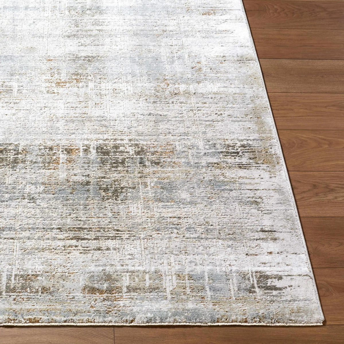 Neron Blue Gray Thick Luxe Abstract Rug, detail 3