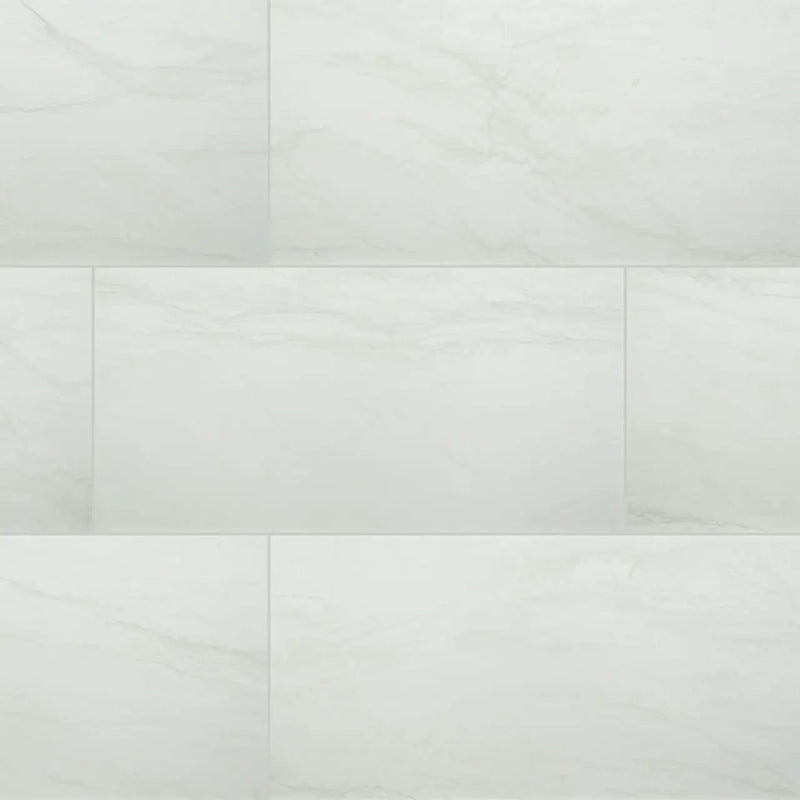 Durban White Polished Porcelain Tiles 12x24 close up