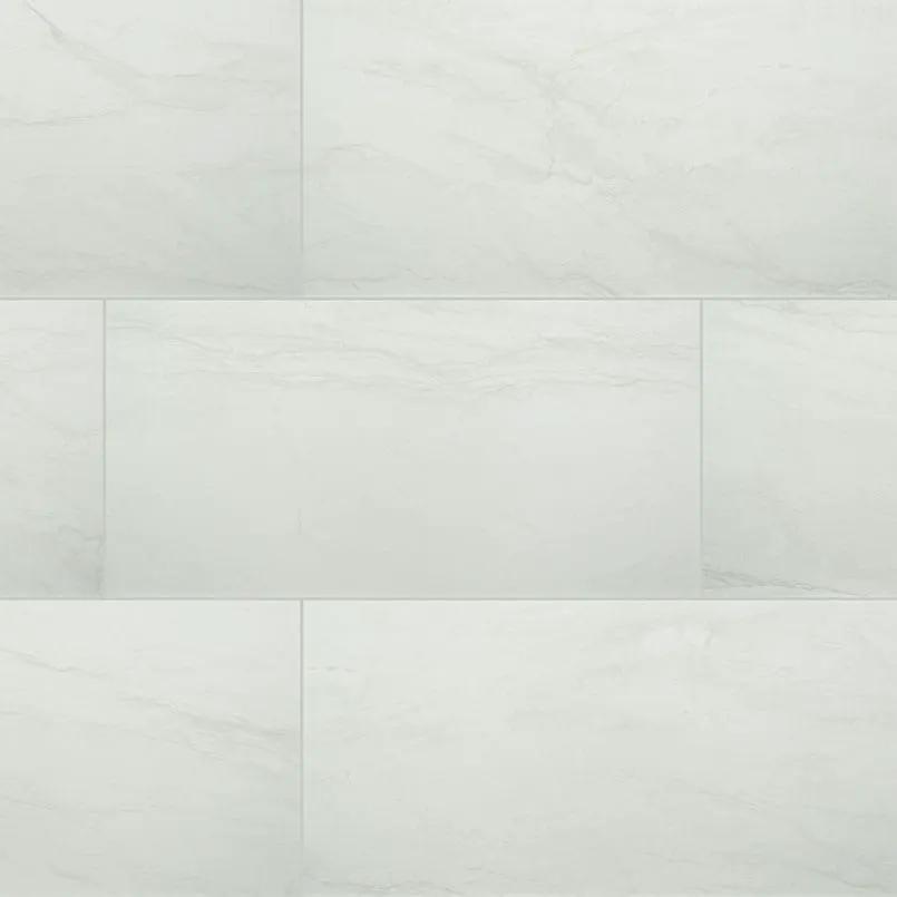 Durban White Matte Porcelain Tiles 12x24 close up