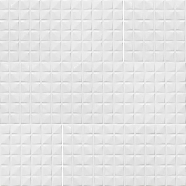 Dymo Stripe White 12x24 Glossy Ceramic Mosaics