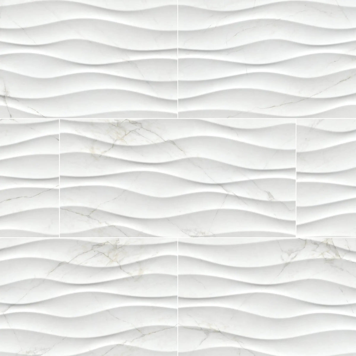 Dymo Calacatta White 12x24 Glossy Ceramic Tiles 3 by MSI Surfaces
