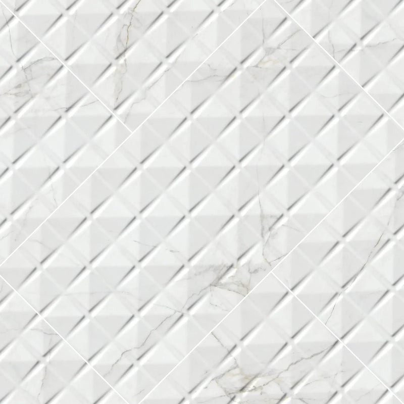 Dymo Calacatta White 12x24 Glossy Ceramic Tiles 3 by MSI Surfaces