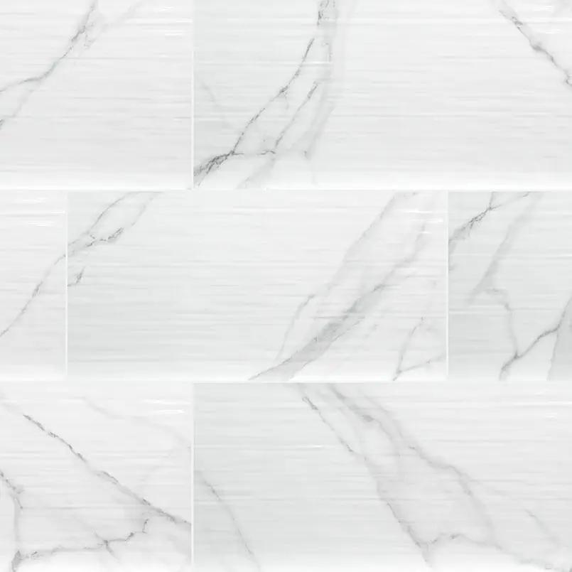 Dymo Stripe White 12x24 Glossy Ceramic Tiles 2 by MSI Surfaces