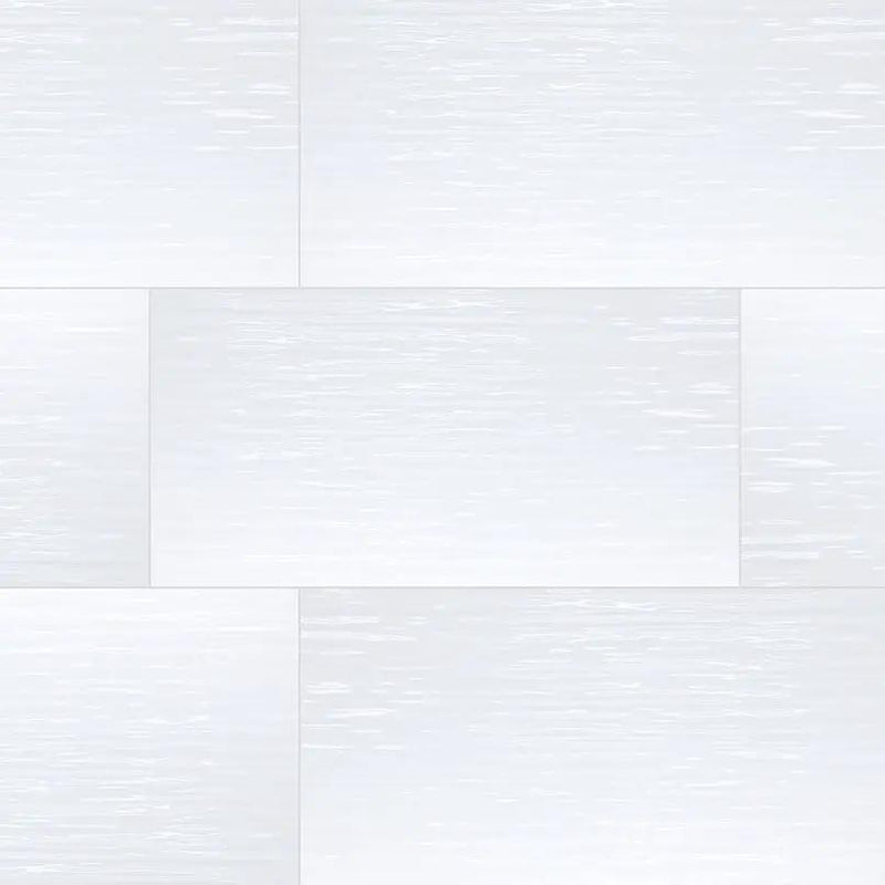 Dymo Stripe White 12x24 Glossy Ceramic Mosaics 2 by MSI Surfaces
