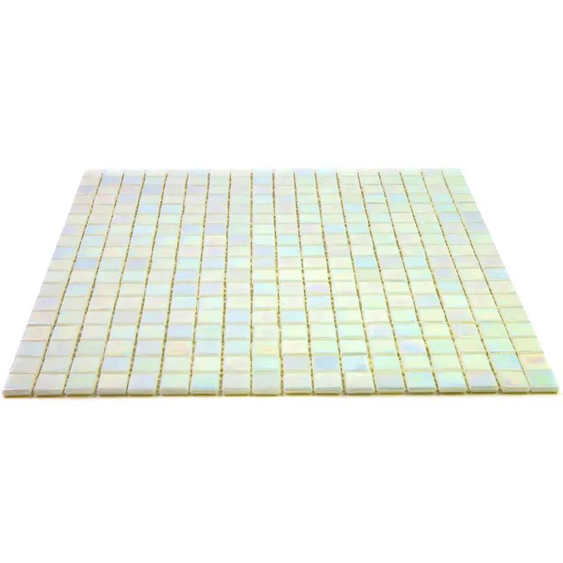 Light Bone White 12x12 Glossy Uniform Square Glass Mosaic Tile (20 pack, 18.69 sq ft/case) by Apollo Tile