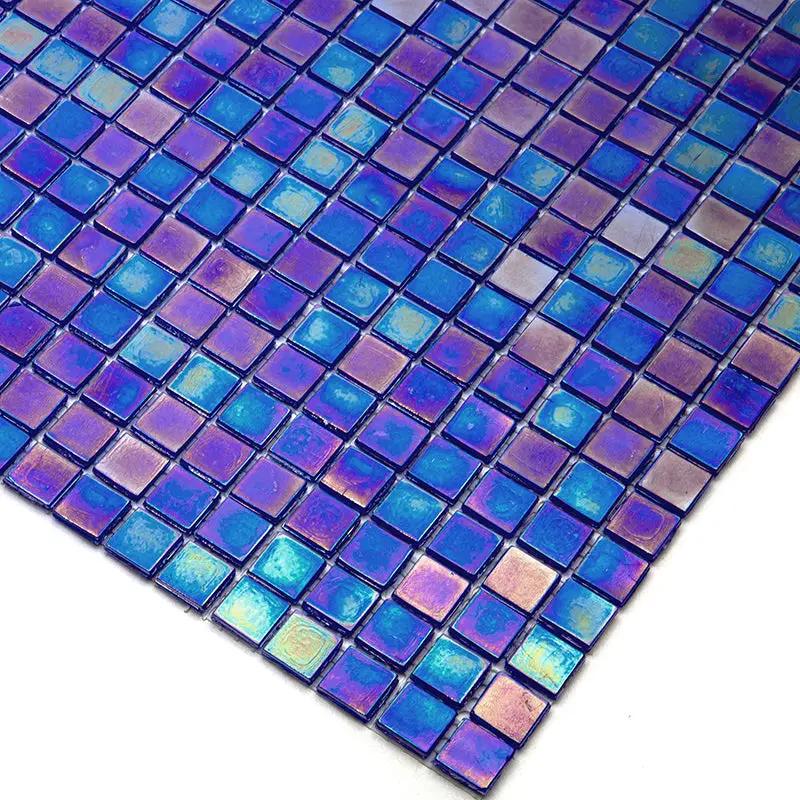 Shimmer Cobalt Blue 12x12 Glossy Uniform Square Glass Mosaic Tile (20 pack, 18.69 sq ft/case) by Apollo Tile