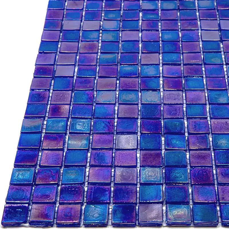 Shimmer Cobalt Blue 12x12 Glossy Uniform Square Glass Mosaic Tile (20 pack, 18.69 sq ft/case) by Apollo Tile