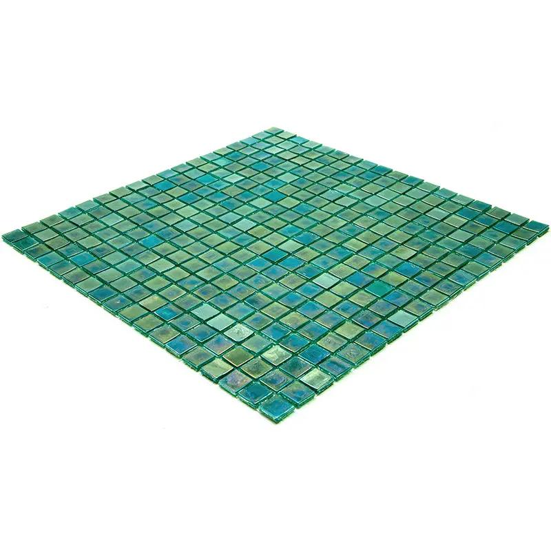 Grenn-Blue 12x12 Glossy Uniform Square Glass Mosaic Tile (20 pack, 18.69 sq ft/case) by Apollo Tile