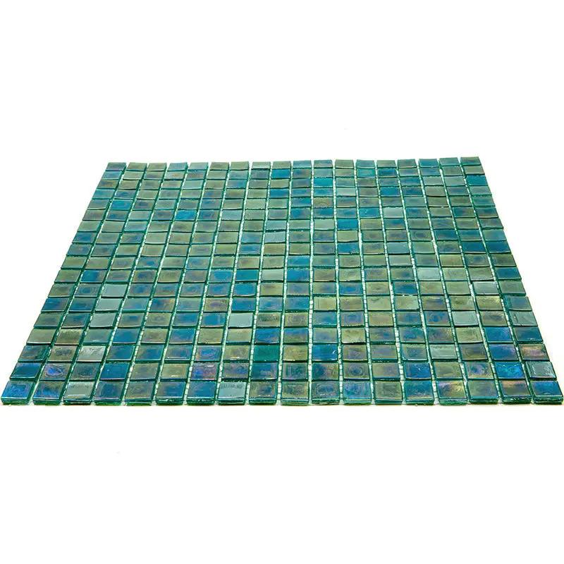 Grenn-Blue 12x12 Glossy Uniform Square Glass Mosaic Tile (20 pack, 18.69 sq ft/case) by Apollo Tile