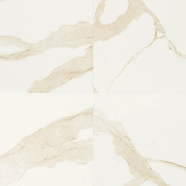 Eden Calacatta Matte Marble Look Porcelain Tiles 32x32