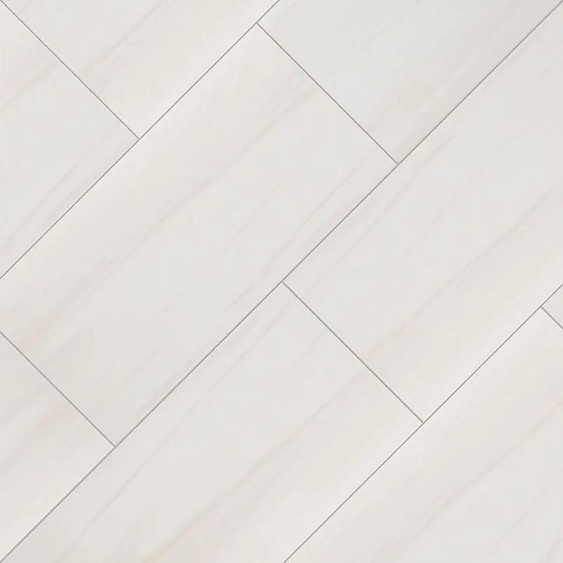 Eden Dolomite Polished Marble Look Porcelain Tiles 24x48 angled view