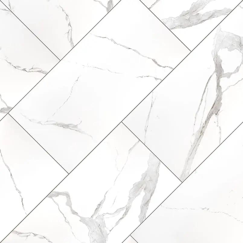 Eden Statuary Matte Marble Look Porcelain Mosaics 2x2 2 angled view