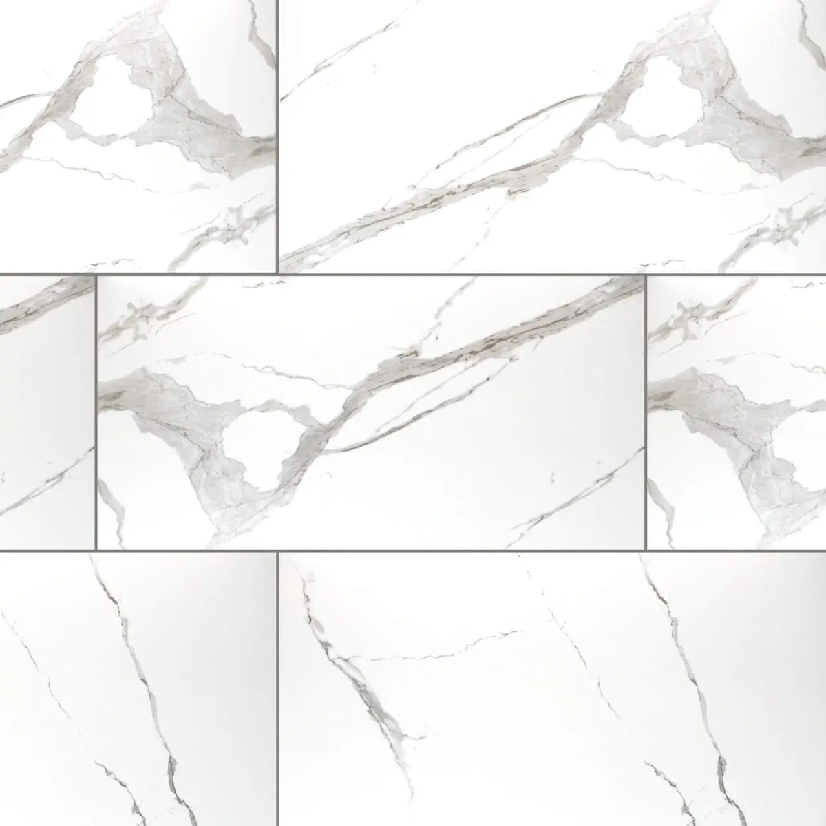 Eden Statuary Matte Marble Look Porcelain Tiles 12x24 by MSI Surfaces