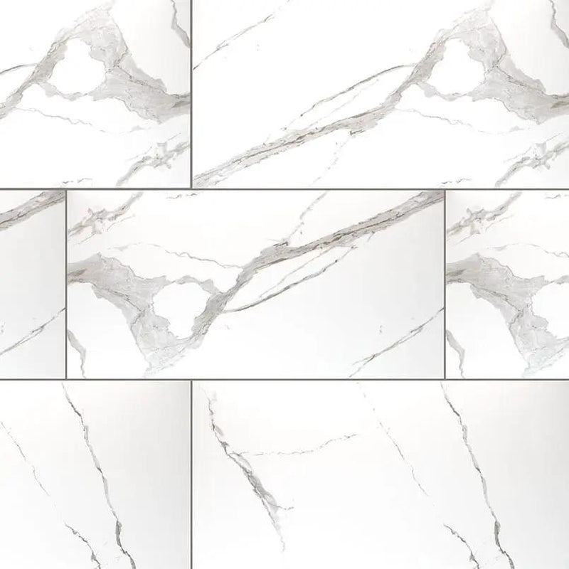 Eden Statuary Matte Marble Look Porcelain Tiles 24x48 close up