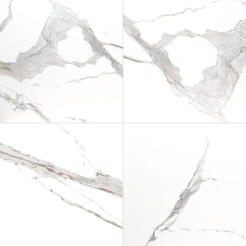 Eden Statuary Matte Marble Look Porcelain Tiles 32x32 close up