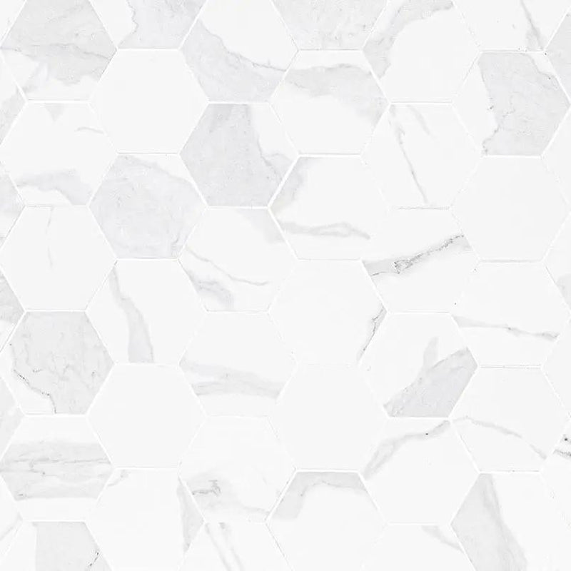 Eden Statuary Matte Marble Look Porcelain Mosaics 3x3 by MSI Surfaces