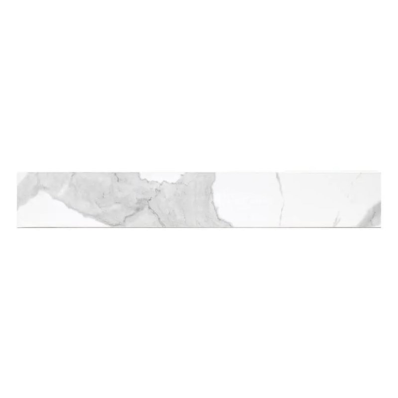 Eden Statuary Polished Bullnose Marble Look Porcelain Moldings 4x24 close up