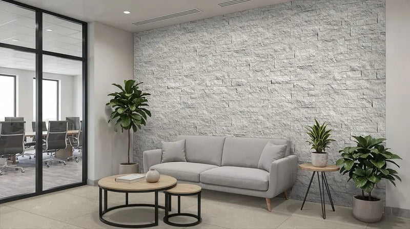 Elbe Ash Lappato Porcelain Tiles 24x48 in a finished room