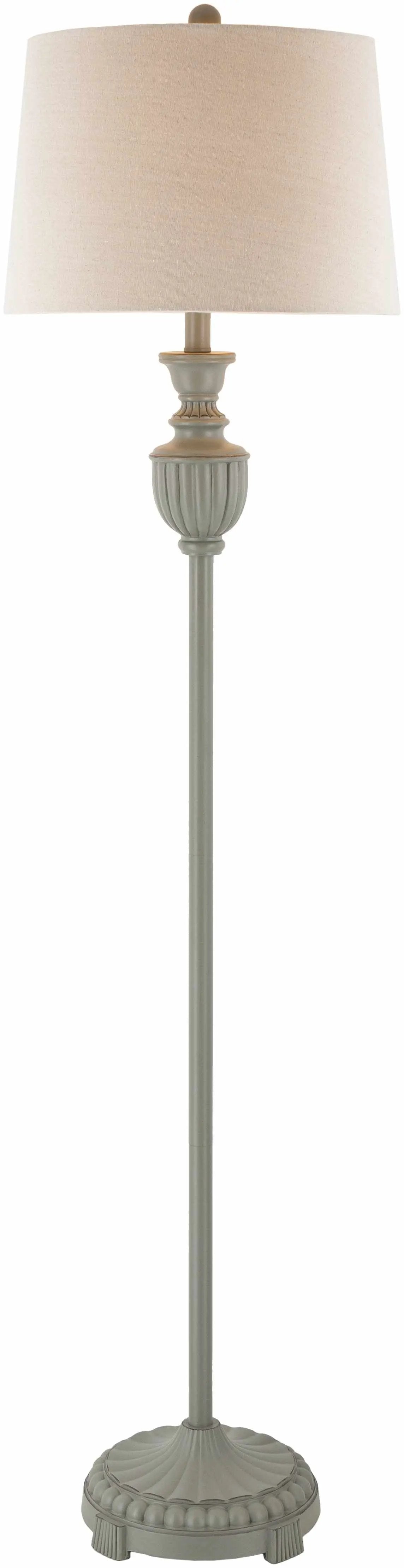 Nelspruit Gray Resin Floor Lamp by Boutique Rugs