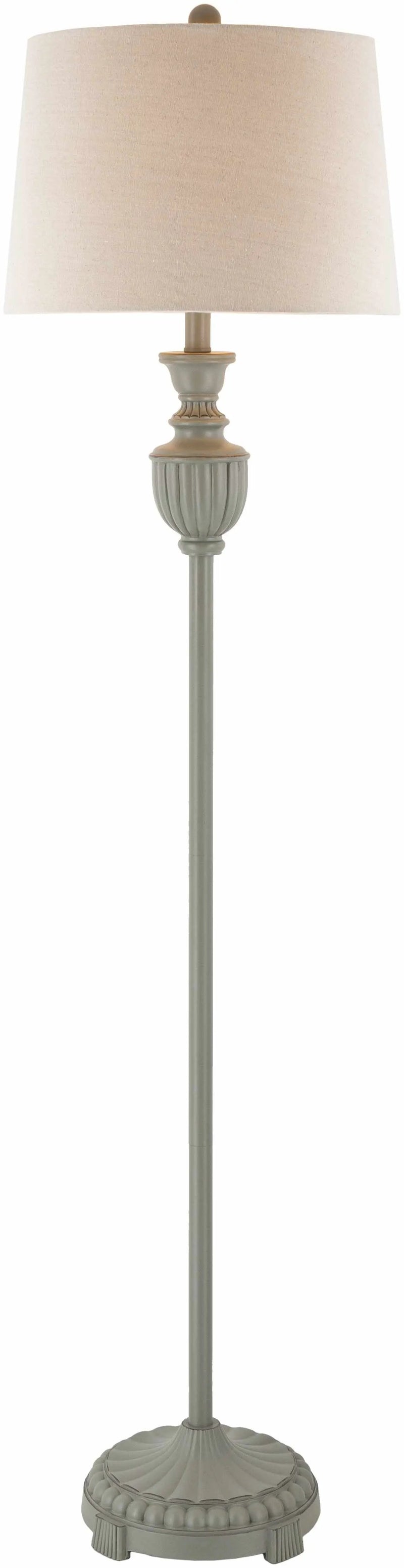 Nelspruit Gray Resin Floor Lamp by Boutique Rugs