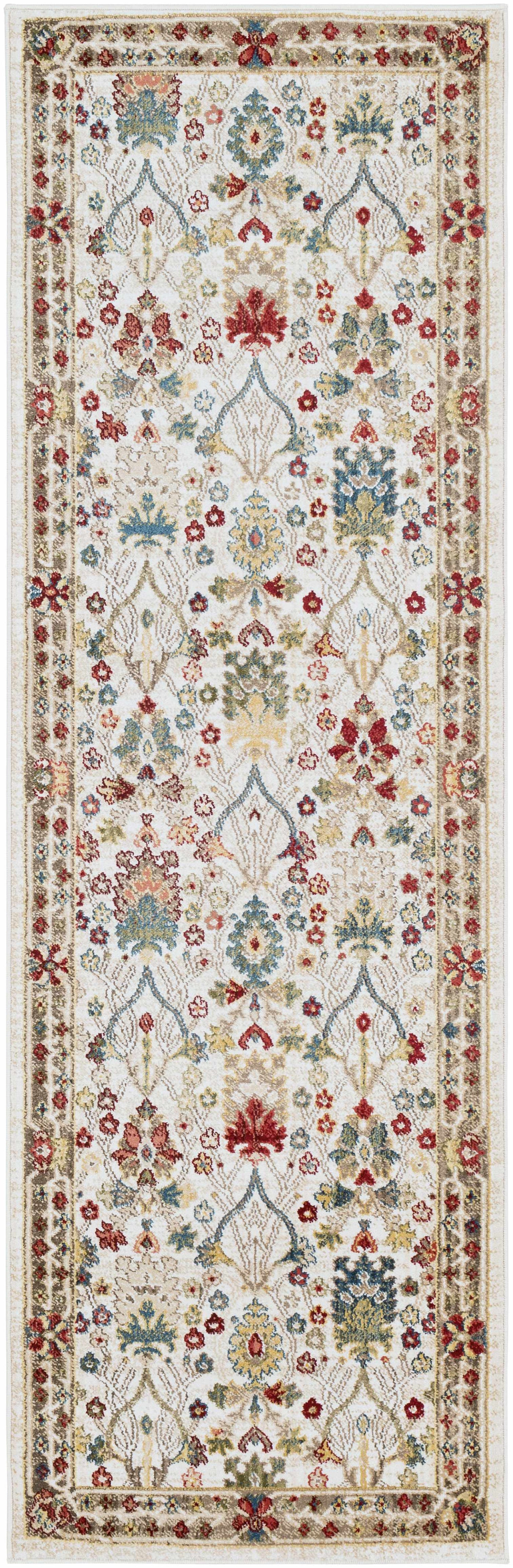 Neola White/Brown Oushak Rug by Boutique Rugs