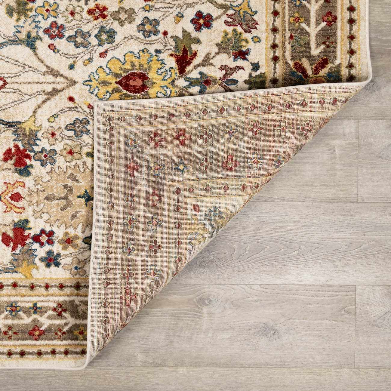 Neola White/Brown Oushak Rug by Boutique Rugs